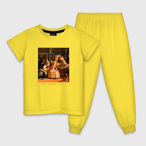 Детская пижама Мяунинес / Желтый – фото 1