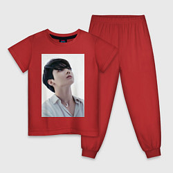 Пижама хлопковая детская Принц JK, цвет: красный