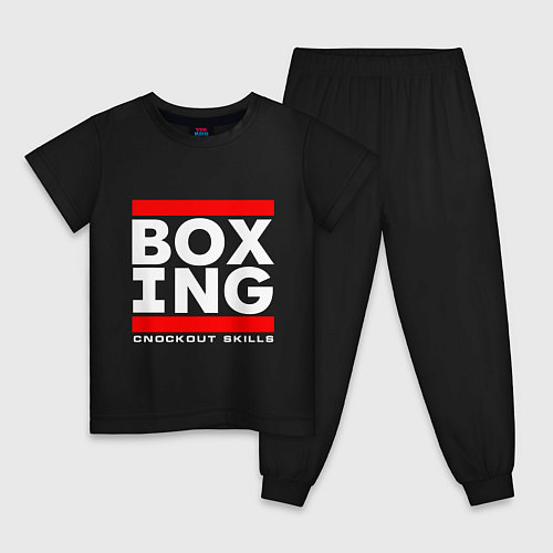 Детская пижама Boxing cnockout skills light / Черный – фото 1