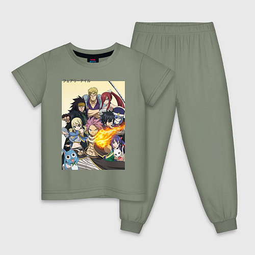 Детская пижама Fairy Tail heroes / Авокадо – фото 1
