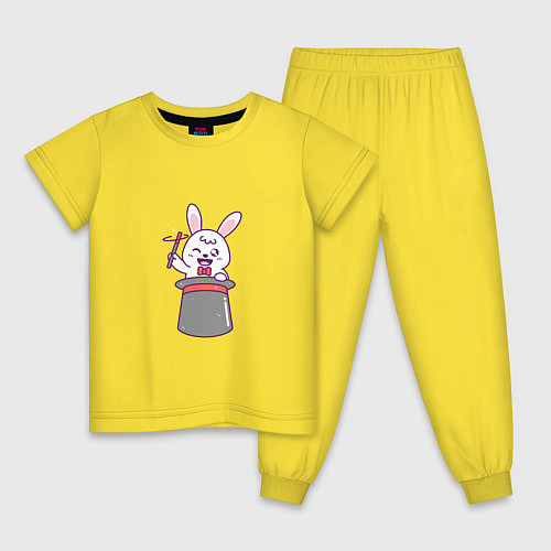 Детская пижама Фокусник - Кролик / Желтый – фото 1
