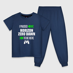 Детская пижама I paused Horizon Zero Dawn to be here с зелеными с
