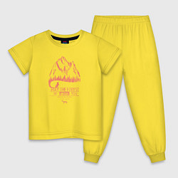 Пижама хлопковая детская Лес будет с тобой, цвет: желтый