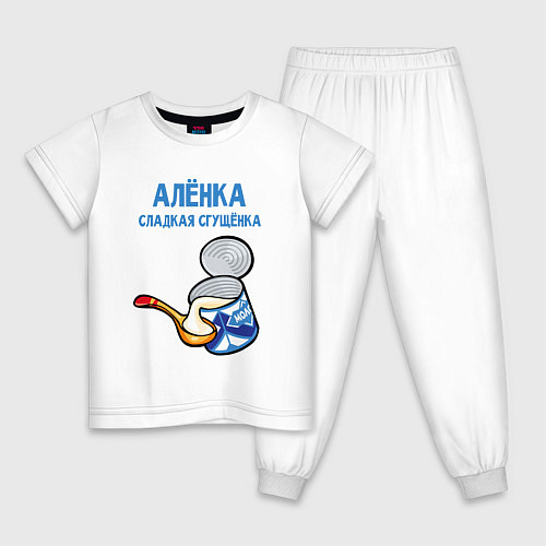 Детская пижама Аленка сладкая сгущенка / Белый – фото 1