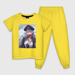 Пижама хлопковая детская Красотка Владилена - 86, цвет: желтый