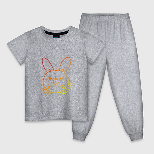 Детская пижама Summer Bunny / Меланж – фото 1
