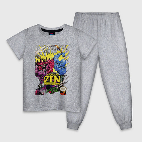 Детская пижама Zen - intergalactic ninja / Меланж – фото 1