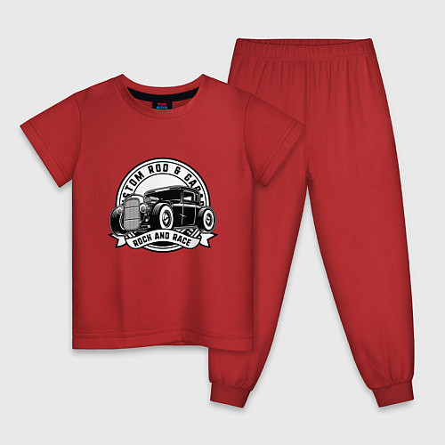Детская пижама Custom rod & Garage - Rock and Race / Красный – фото 1