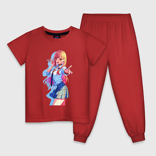 Детская пижама Марин Китагава - Фарфоровая кукла / Красный – фото 1