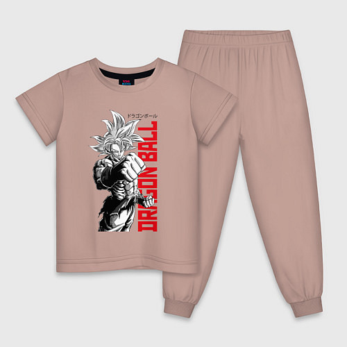 Детская пижама Dragon Ball - Son Goku - Character / Пыльно-розовый – фото 1