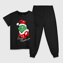 Детская пижама Merry Christmas, Santa Claus Grinch