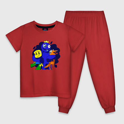 Детская пижама Радужные друзья: все персонажи / Красный – фото 1
