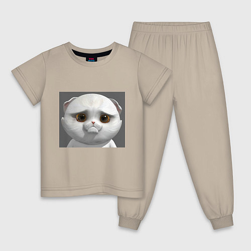 Детская пижама Клавдий / Миндальный – фото 1