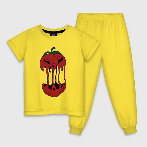 Детская пижама Агрессивный красный помидор / Желтый – фото 1
