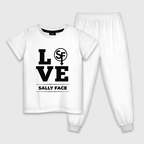Детская пижама Sally Face love classic / Белый – фото 1