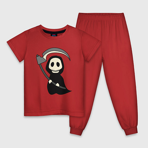 Детская пижама Милая смерть с косой / Красный – фото 1