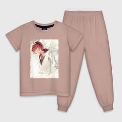 Пижама хлопковая детская Mirai Kakehashi - Platinum End, цвет: пыльно-розовый