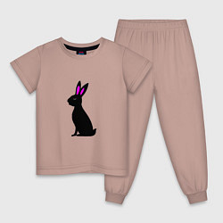 Детская пижама Черный кролик