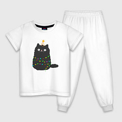 Детская пижама Котик притворился ёлочкой