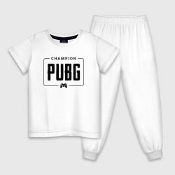 Детская пижама PUBG gaming champion: рамка с лого и джойстиком
