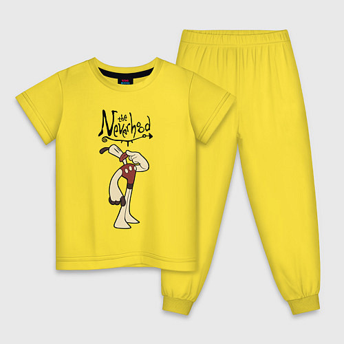 Детская пижама Неверь в худо / Желтый – фото 1
