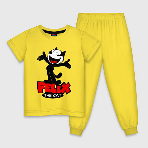 Детская пижама Happy Cat Felix / Желтый – фото 1