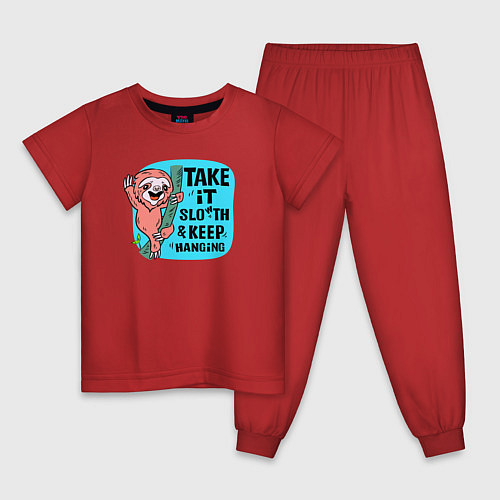Детская пижама Не торопись делать что-то сразу / Красный – фото 1