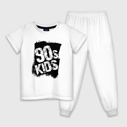 Детская пижама Дети девяностых / Белый – фото 1