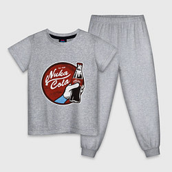Пижама хлопковая детская Nuka cola sticker, цвет: меланж