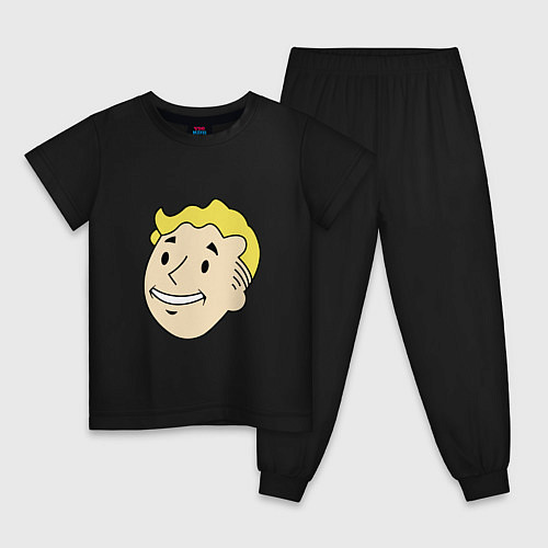 Детская пижама Vault boy head / Черный – фото 1