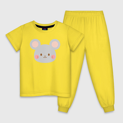 Детская пижама Добрый мышонoк / Желтый – фото 1