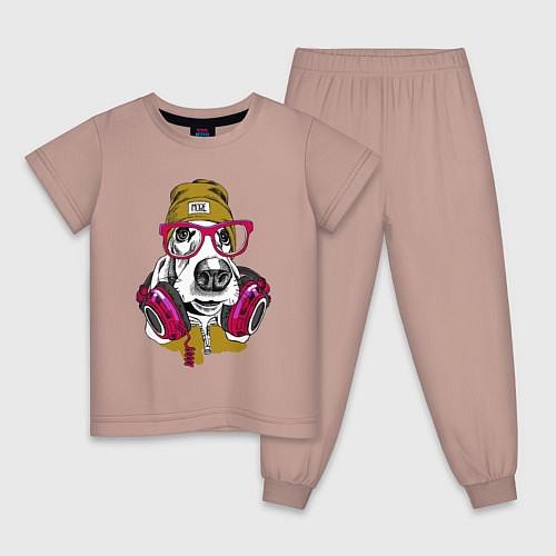 Детская пижама Dj dog / Пыльно-розовый – фото 1