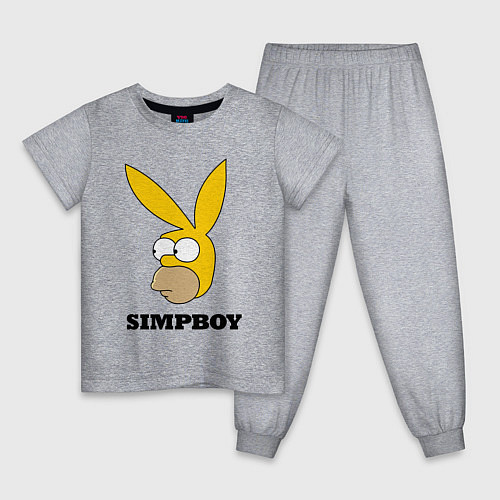 Детская пижама Simpboy - rabbit Homer / Меланж – фото 1