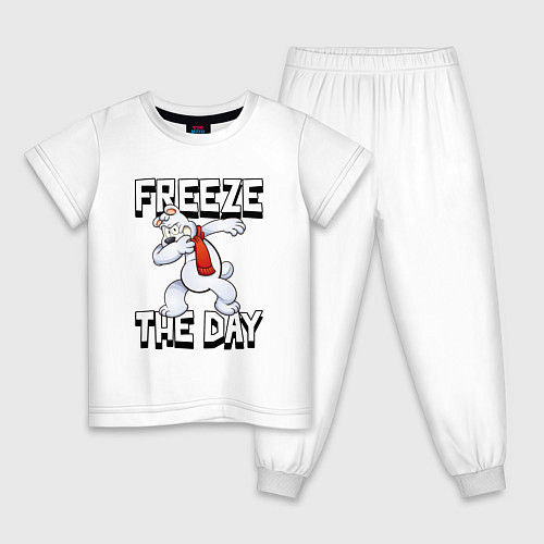 Детская пижама Заморозь день / Белый – фото 1