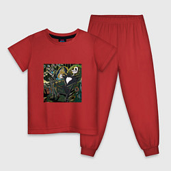 Пижама хлопковая детская Вечер у Джека, цвет: красный