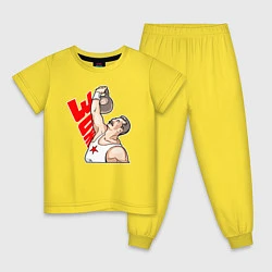 Пижама хлопковая детская Сталин за зож, цвет: желтый