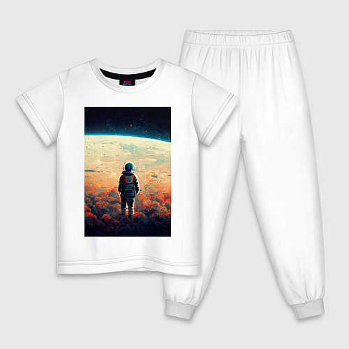 Детская пижама I want to be an astronaut / Белый – фото 1