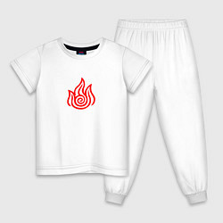 Детская пижама Рисованный символ народа огня
