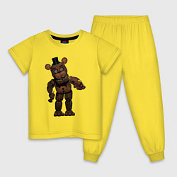 Пижама хлопковая детская Фредди сломан, цвет: желтый