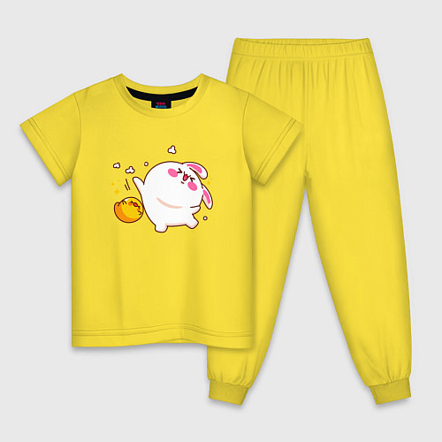 Детская пижама Зайчик и цыпленок / Желтый – фото 1