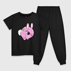 Детская пижама Розовая круглая зайка