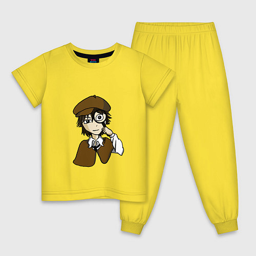 Детская пижама Рампо с лупой / Желтый – фото 1