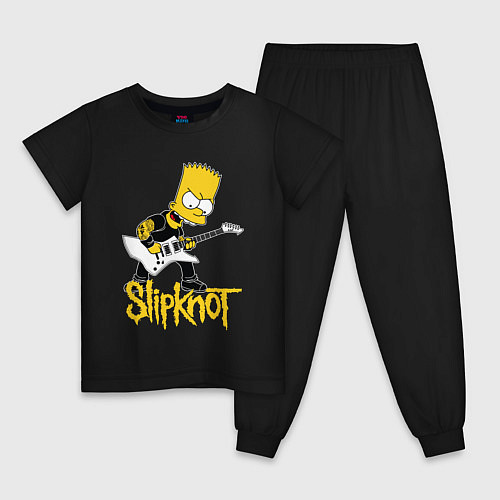 Детская пижама Slipknot Барт Симпсон рокер / Черный – фото 1