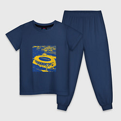 Пижама хлопковая детская Golden state finals, цвет: тёмно-синий