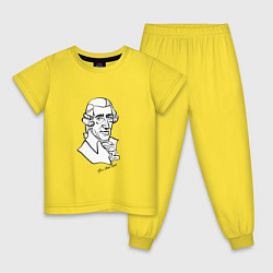 Пижама хлопковая детская Йозеф Гайдн, цвет: желтый