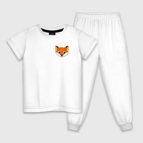 Детская пижама Мордочка лисы / Белый – фото 1