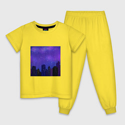 Детская пижама Вечерний город под звёздами
