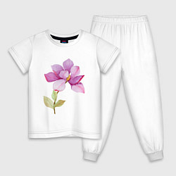 Детская пижама Цветок магнолии акварелью