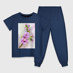 Детская пижама Цвет сакуры акварелью
