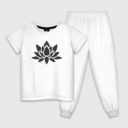 Детская пижама Цветок лотоса / Белый – фото 1